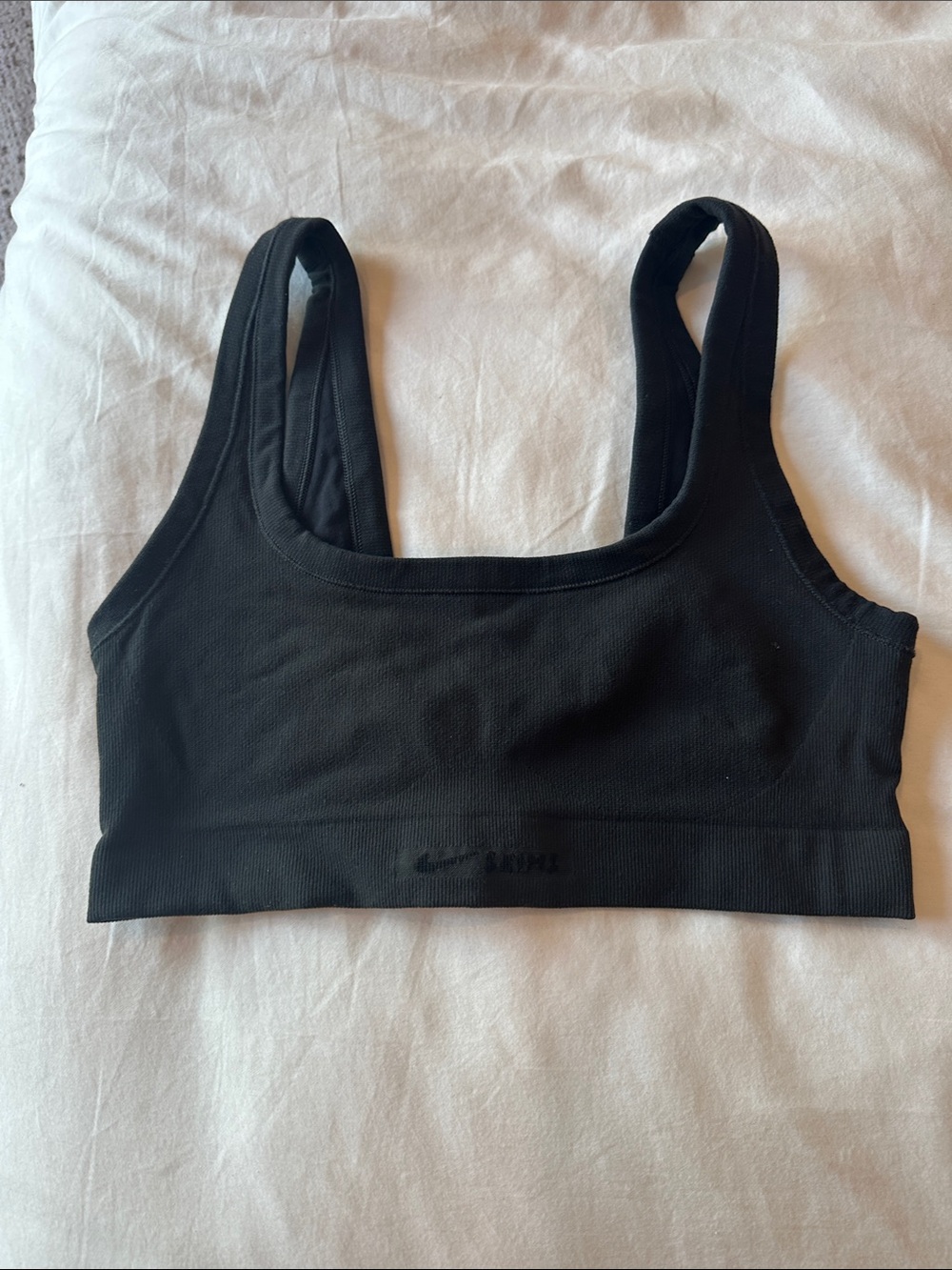 Nike Black Seamless Scoop-Back Sports Bra